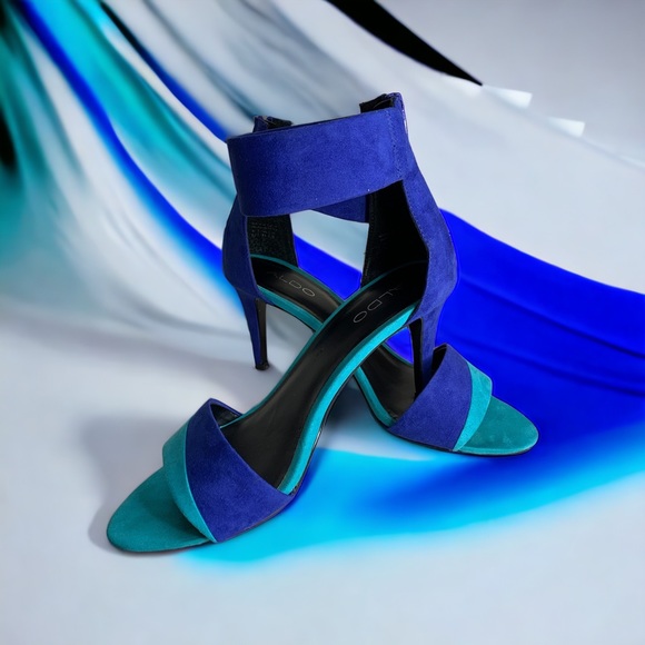 Aldo Blue and Teal Heels - Picture 1 of 9